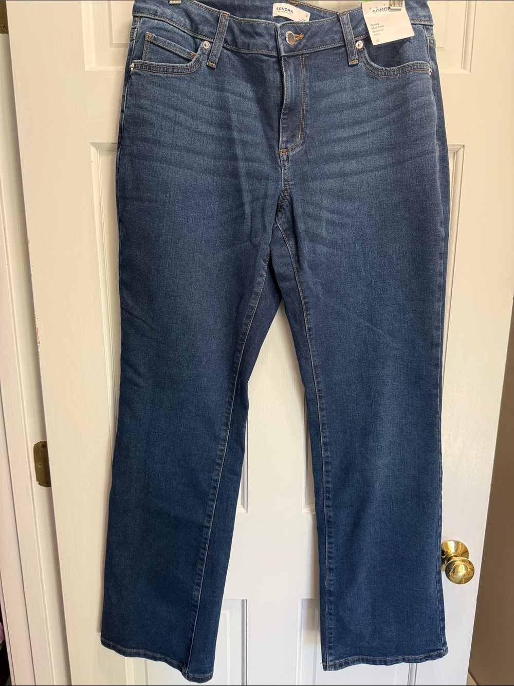 Sonoma curvy mid-rise bootcut size 12 stretch denim jeans
